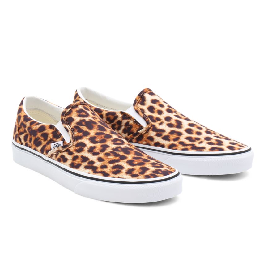 Vans Leopard Classic Slip-On Dam Svarta/Vita - Vans Slip On Skor Butiker (CAVFQ9120)